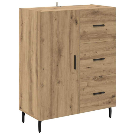 vidaXL Dressoir met lade Artisan Eiken 69,5 x 34 x 90 cm afbeelding2 - 1