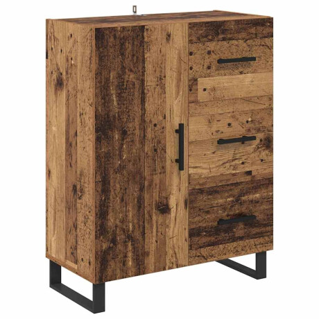 vidaXL Dressoir Oud Hout 69,5 x 34 x 90 cm Gemonteerd hout en ijzer afbeelding2 - 1