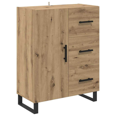 vidaXL Dressoir met lade Artisan Eiken 69,5 x 34 x 90 cm afbeelding2 - 1