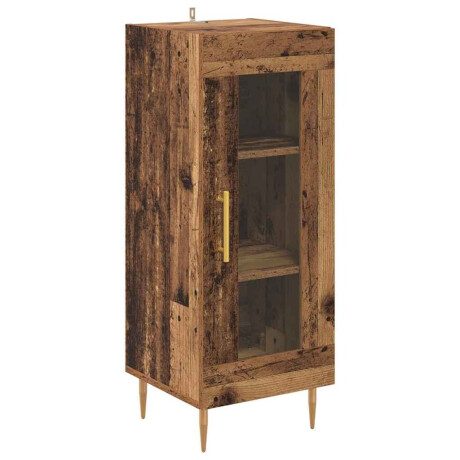 vidaXL Dressoir Oud hout 34 x 34.5 x 90 cm Bewerkt hout afbeelding2 - 1