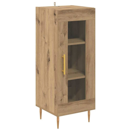 vidaXL Dressoir artisanaal eikenkleurig 34 x 34.5 x 90 cm Bewerkt hout afbeelding2 - 1