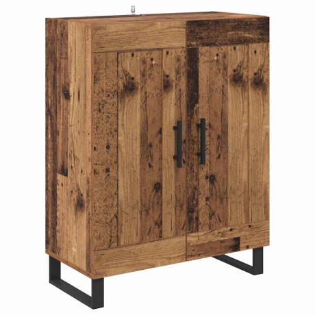 vidaXL Dressoir Oud Hout 69,5 x 34 x 90 cm Gemonteerd hout en ijzer afbeelding2 - 1