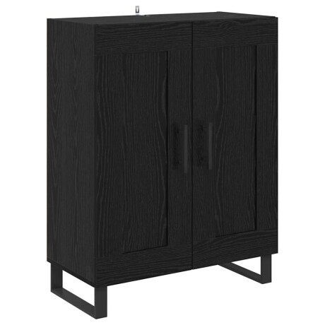 vidaXL Dressoir Zwart Eiken 69,5 x 34 x 90 cm Gemonteerd hout en ijzer afbeelding2 - 1