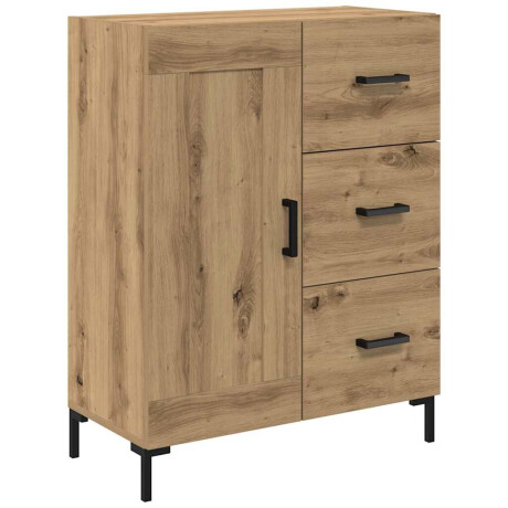 vidaXL Dressoir artisanaal eikenkleurig 69.5 x 34 x 90 cm Bewerkt hout afbeelding2 - 1
