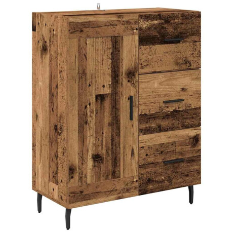 vidaXL Dressoir Oud Hout 69,5 x 34 x 90 cm Gemonteerd hout en ijzer afbeelding2 - 1