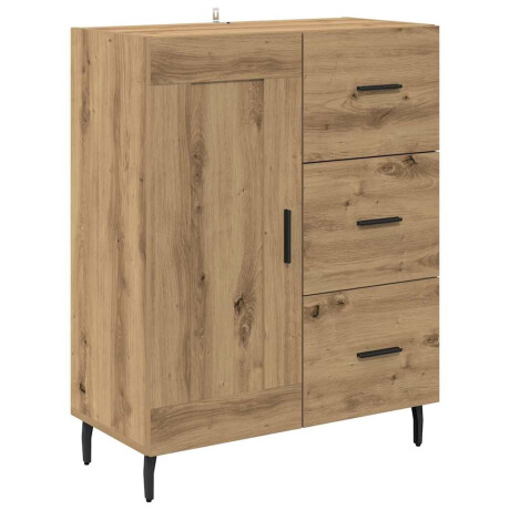 vidaXL Dressoir met lade Artisan Eiken 69,5 x 34 x 90 cm afbeelding2 - 1