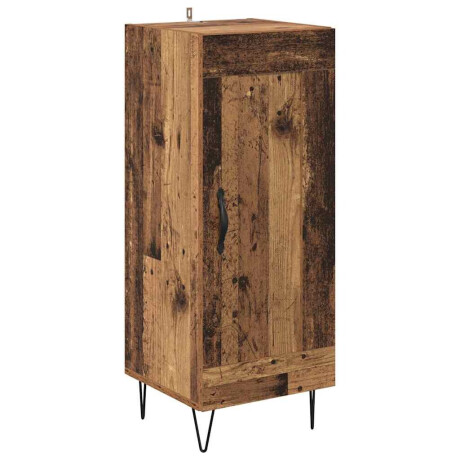 vidaXL Dressoir Oud Hout 34,5 x 34 x 90 cm Gemonteerd hout en ijzer afbeelding2 - 1