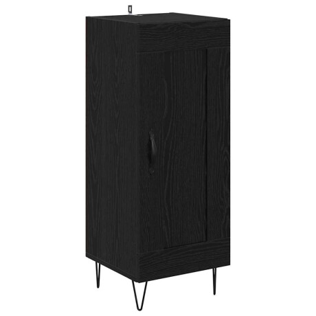 vidaXL Dressoir Zwart Eiken 34,5 x 34 x 90 cm Gemonteerd hout en ijzer afbeelding2 - 1