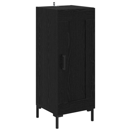 vidaXL Dressoir Olden Zwart Eiken 34,5 x 34 x 90 cm afbeelding2 - 1