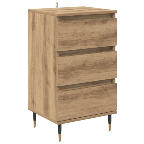 vidaXL Dressoir artisanaal eikenkleurig 35 x 40 x 70 cm Bewerkt hout afbeelding2 - 1