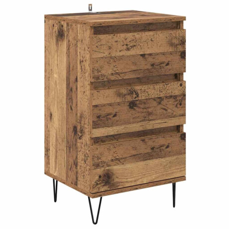 vidaXL Dressoir Oud Hout 40 x 35 x 70 cm Gemonteerd hout en ijzer afbeelding2 - 1