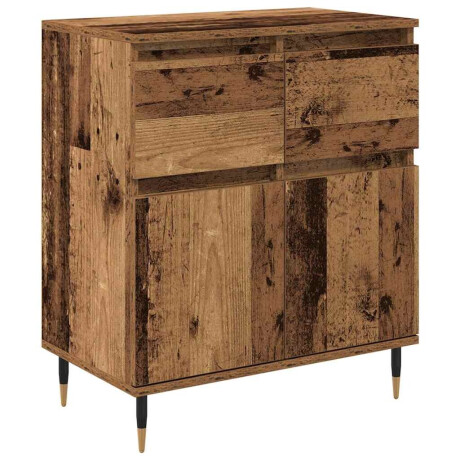 vidaXL Dressoir Oud Hout 60 x 35 x 70 cm Gemonteerd hout en ijzer afbeelding2 - 1