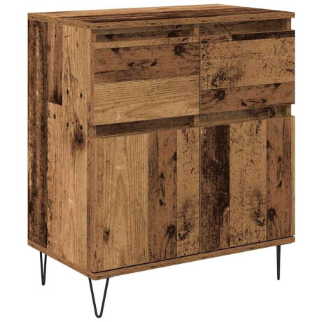vidaXL Dressoir Oud Hout 60 x 35 x 70 cm Gemonteerd hout en ijzer afbeelding2 - 1
