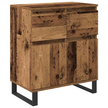 vidaXL Dressoir Oud Hout 60 x 35 x 70 cm Gemonteerd hout en ijzer afbeelding2 - 1