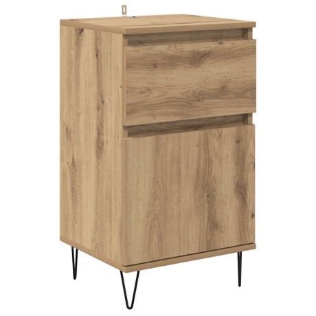 vidaXL Dressoir artisanaal eikenkleurig 35 x 40 x 70 cm Bewerkt hout afbeelding2 - 1