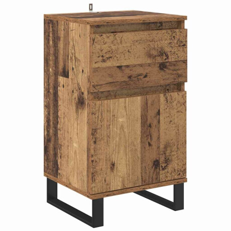 vidaXL Dressoir met lade Oud hout 35 x 40 x 70 cm Bewerkt hout afbeelding2 - 1