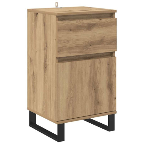 vidaXL Dressoir artisanaal eikenkleurig 35 x 40 x 70 cm Bewerkt hout afbeelding2 - 1