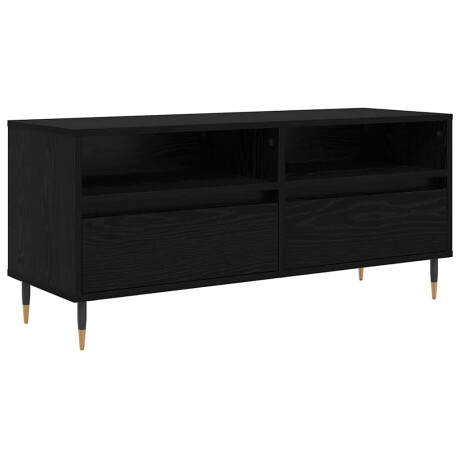vidaXL TV-kast met lade Zwart Eiken 100 x 34,5 x 44,5 cm afbeelding2 - 1