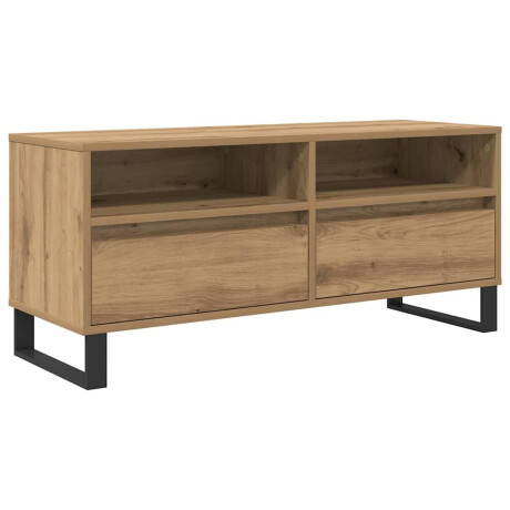 vidaXL TV-kast met lade Artisan Eiken 100 x 34,5 x 44,5 cm afbeelding2 - 1