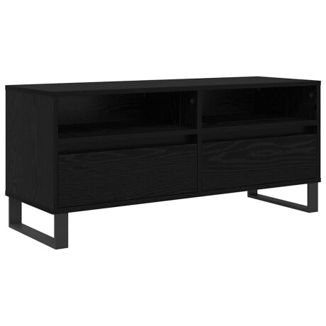 vidaXL TV-kast met lade Zwart Eiken 100 x 34,5 x 44,5 cm afbeelding2 - 1