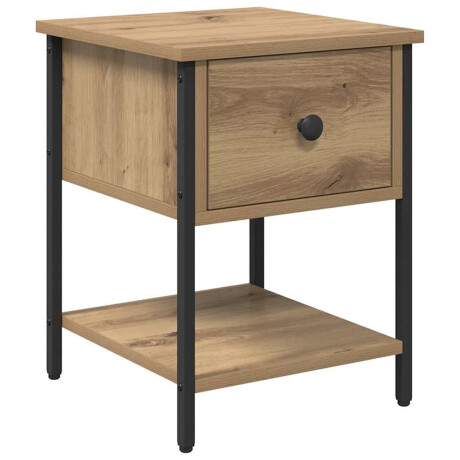 vidaXL Nachtkastje Artisan Eiken 34 x 35,5 x 45 cm Bewerkt hout afbeelding2 - 1