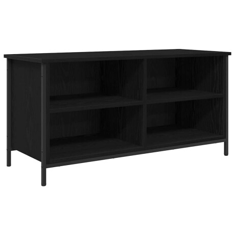 vidaXL TV-kast Zwart Eiken 100 x 40 x 50 cm Bewerkt hout afbeelding2 - 1