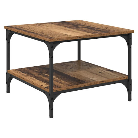 vidaXL Salontafel Oud Hout 55 x 55 x 40 cm Bewerkt hout afbeelding2 - 1