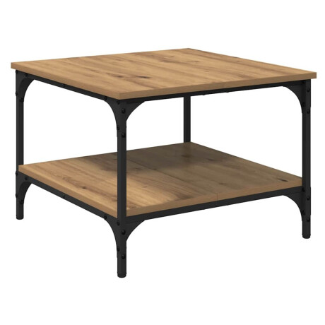 vidaXL Salontafel Artisan Eiken 55 x 55 x 40 cm Bewerkt hout afbeelding2 - 1