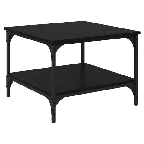 vidaXL Salontafel Zwart Eiken 55 x 55 x 40 cm Bewerkt hout afbeelding2 - 1