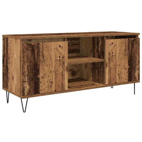 vidaXL TV-kast Oud Hout 104 x 35 x 50 cm Bewerkt hout afbeelding2 - 1