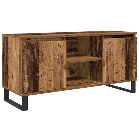 vidaXL TV-kast Oud Hout 104 x 35 x 50 cm Bewerkt hout afbeelding2 - 1