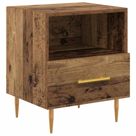 vidaXL Nachtkastje met lade Bruin 40 x 35 x 47,5 cm Bewerkt hout afbeelding2 - 1