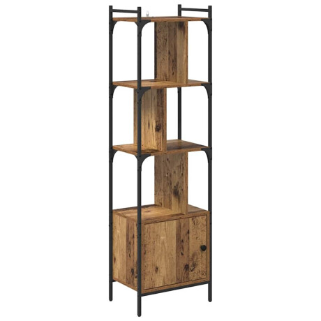 vidaXL Boekenkast Oud Hout 44,5 x 30 x 154,5 cm Bewerkt hout afbeelding2 - 1