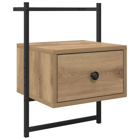 vidaXL Nachtkastje met lade Artisan Eiken 35 x 30 x 51 cm Bewerkt hout afbeelding2 - 1