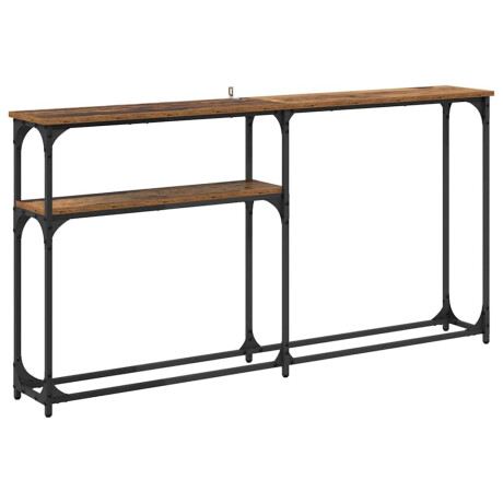 vidaXL Consoletafel Oud hout 145x22.5x75cm Bewerkt hout afbeelding2 - 1