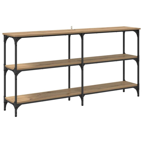 vidaXL Wandtafel Artisan Eiken 150 x 29 x 75 cm Geperst Hout en Metaal afbeelding2 - 1