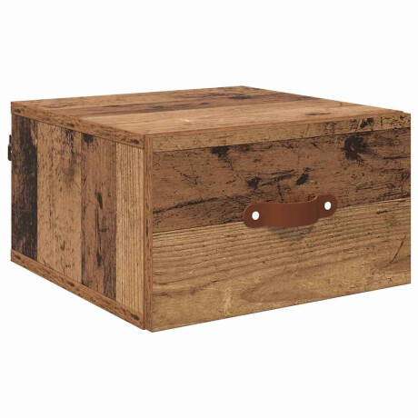 vidaXL Wandkastje Oud Hout 35 x 35 x 20 cm Bewerkt hout afbeelding2 - 1