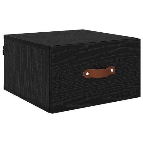 vidaXL Wandkastje Zwart Eiken 35 x 35 x 20 cm Bewerkt hout afbeelding2 - 1