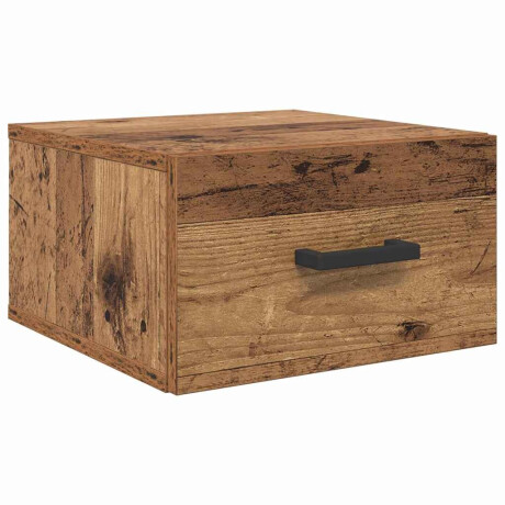 vidaXL Nachtkastje met lade Oud hout 35 x 35 x 20 cm Bewerkt hout afbeelding2 - 1