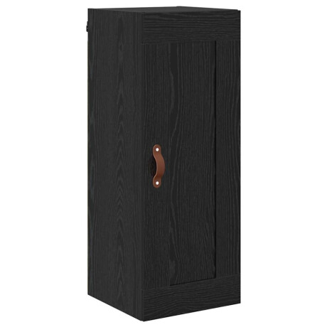 vidaXL Wandkast Zwart Eiken 34,5 x 34 x 90 cm Bewerkt hout afbeelding2 - 1
