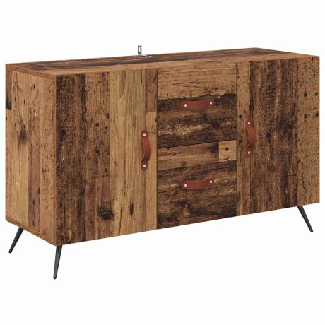 vidaXL Dressoir met lade Oud Hout 100 x 36 x 60 cm Bewerkt hout afbeelding2 - 1