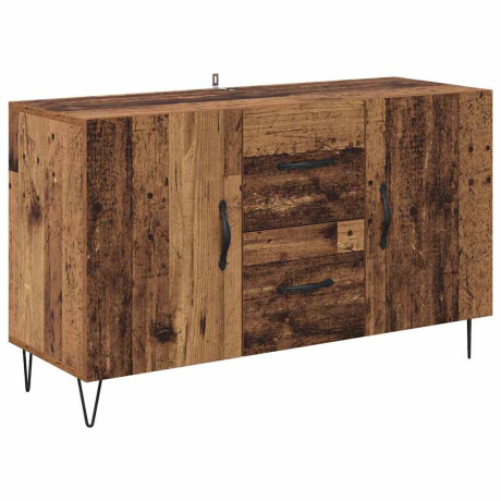 vidaXL Dressoir met lade Oud Hout 100 x 36 x 60 cm Bewerkt hout afbeelding2 - 1