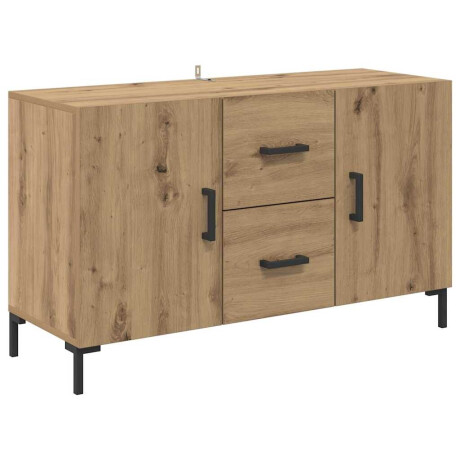 vidaXL Dressoir met lade Artisan Eiken 100 x 36 x 60 cm Bewerkt hout afbeelding2 - 1