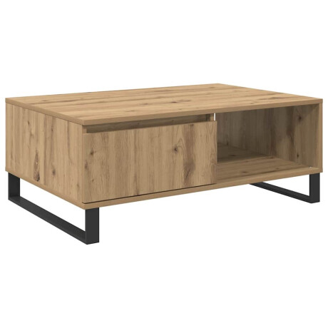 vidaXL Salontafel Artisan Eiken 90 x 60 x 35 cm Bewerkt hout afbeelding2 - 1