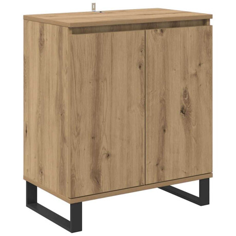 vidaXL Dressoir Artisan Eiken 60 x 35 x 70 cm Bewerkt hout afbeelding2 - 1