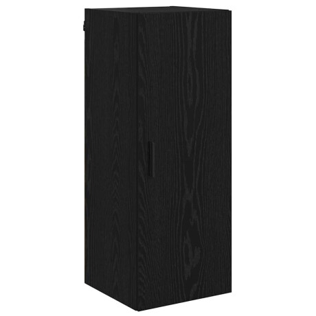 vidaXL Wandkast Zwart Eiken 34,5 x 34 x 90 cm Bewerkt hout afbeelding2 - 1