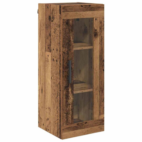vidaXL Wandkast Oud Hout 34,5 x 34 x 90 cm Geengineerd Hout en Glas afbeelding2 - 1
