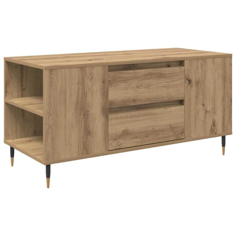vidaXL Salontafel Artisan Eiken 102 x 44,5 x 50 cm Bewerkt hout afbeelding2 - 1