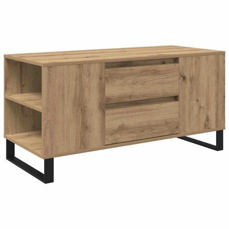 vidaXL Salontafel Artisan Eiken 102 x 44,5 x 50 cm Bewerkt hout afbeelding2 - 1