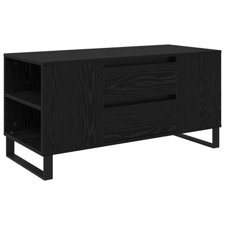 vidaXL Salontafel Zwart Eiken 102 x 44,5 x 50 cm Bewerkt hout afbeelding2 - 1